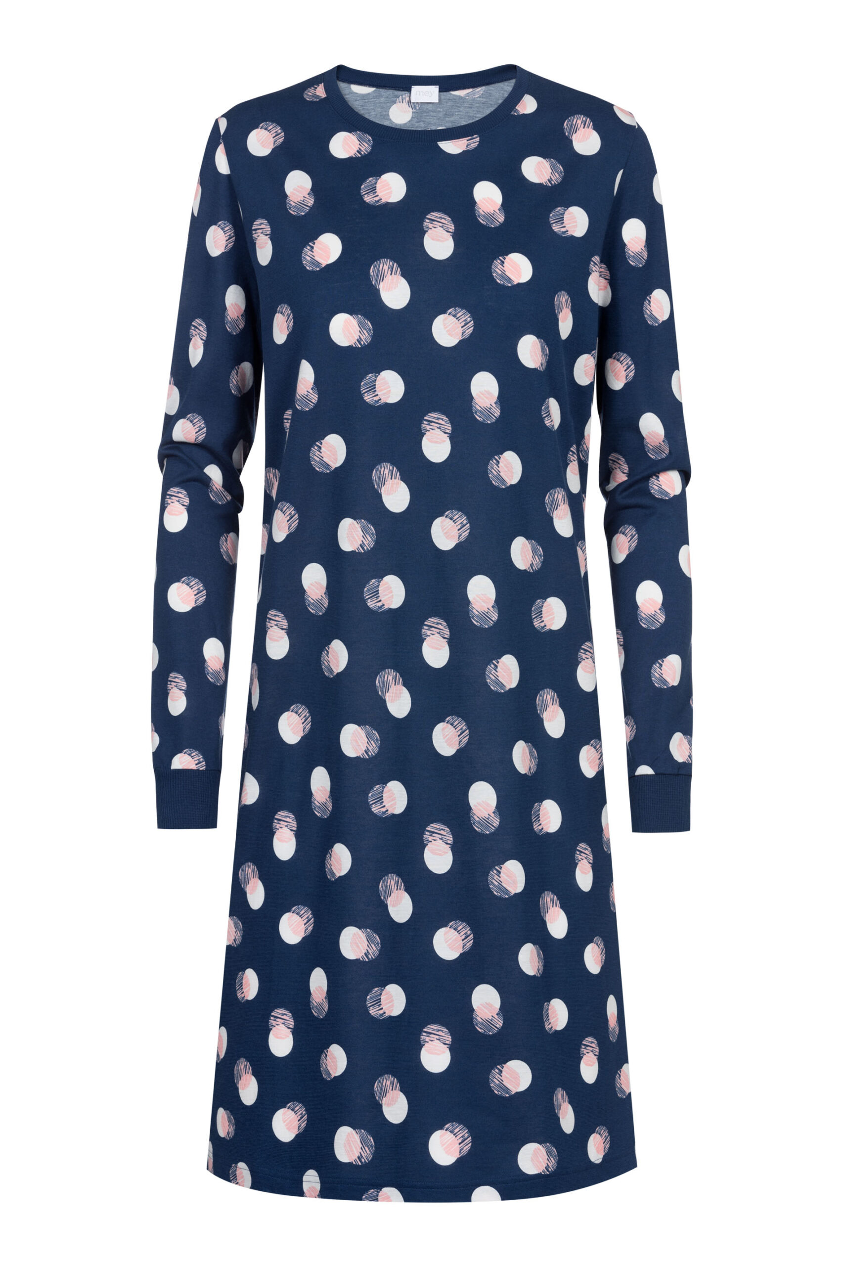 Nachthemd Serie Scribbled Dots Deep Marine